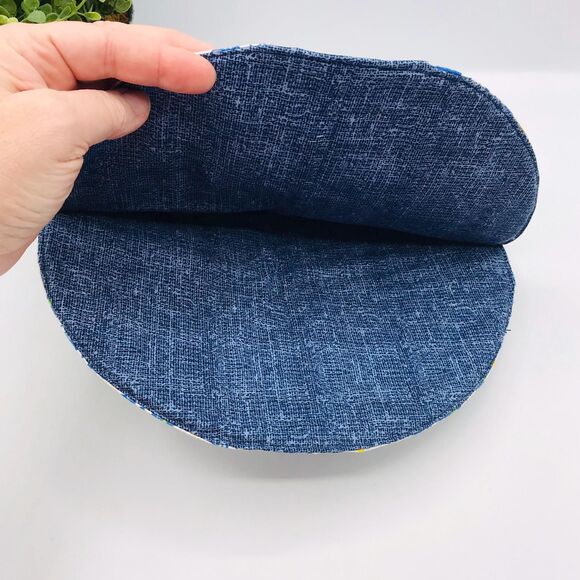 Tortilla Warmer 10.5 Inches Blue Daisy Print Holds Up To 6 Tortillas - Picture 2 of 4